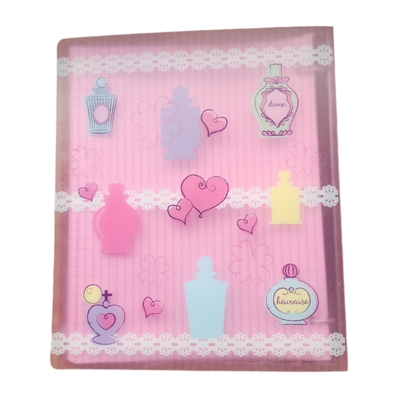 HELLO KITTY x Y2K Sanrio Binder Lightweight Pink Vinyl Perfume Beauty 11.75" - Picture 3 of 6